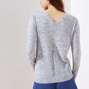 NEW Ann Taylor LOFT space dye double v sweater